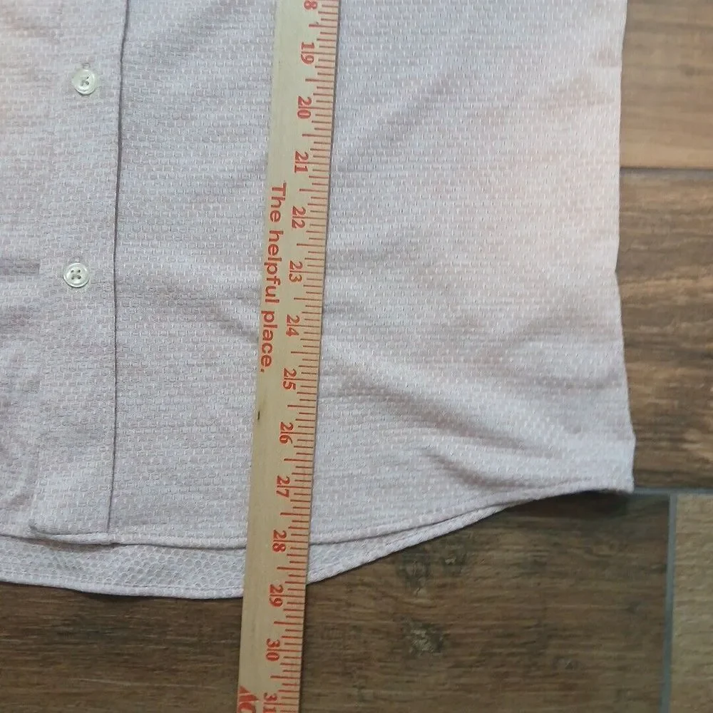 7 Diamonds 4-Way Stretch Shirt Mens Large Pink Jacquard Stretch Hybrid Textured_5